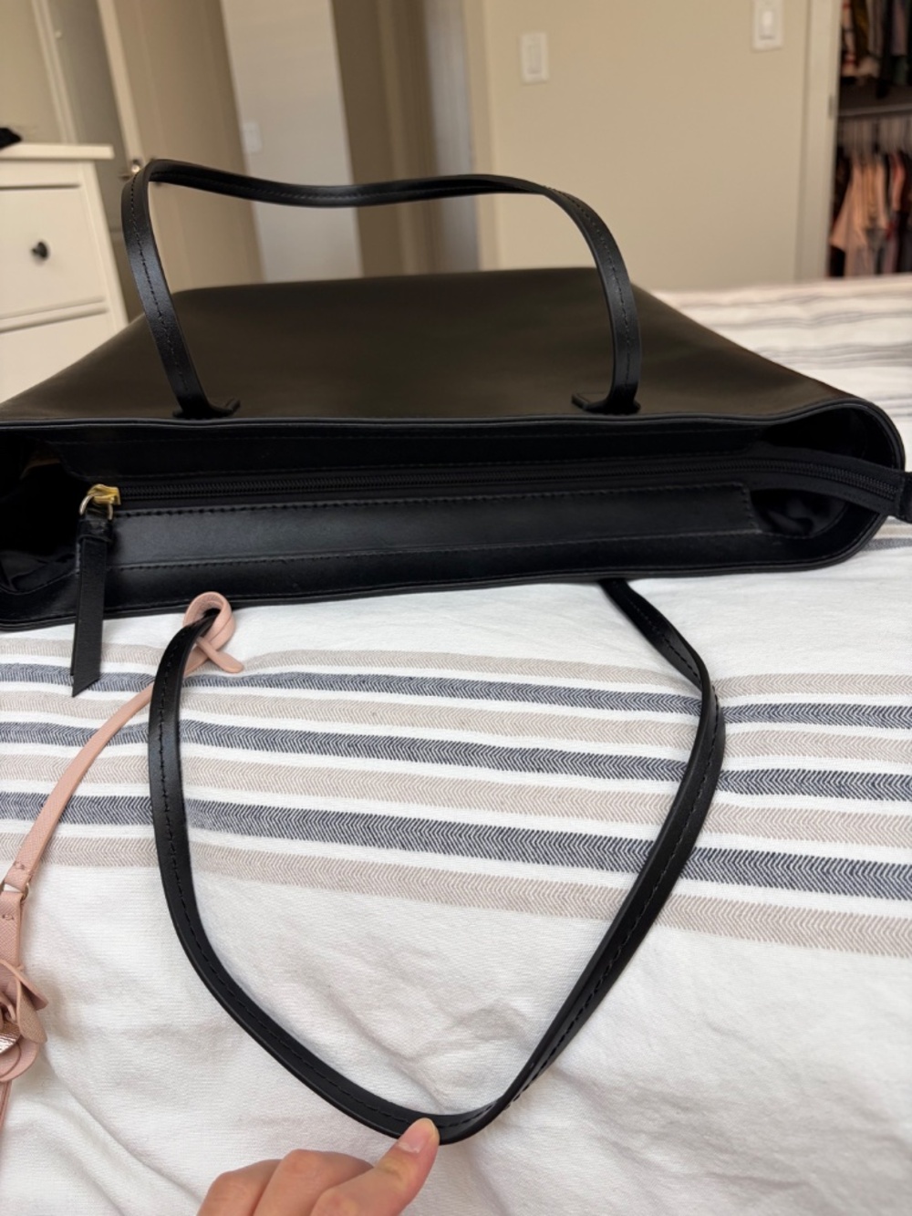 Kate Spade Felicity Street Karla Black Flower Dangle Tote - Picture 6 of 10